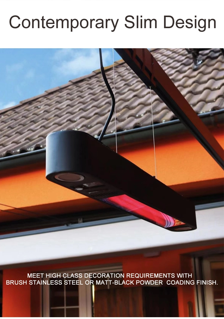 Warmwatcher Balcony Patio Outdoor Terrace Pergola Commerical Garage Electric Heater with LED